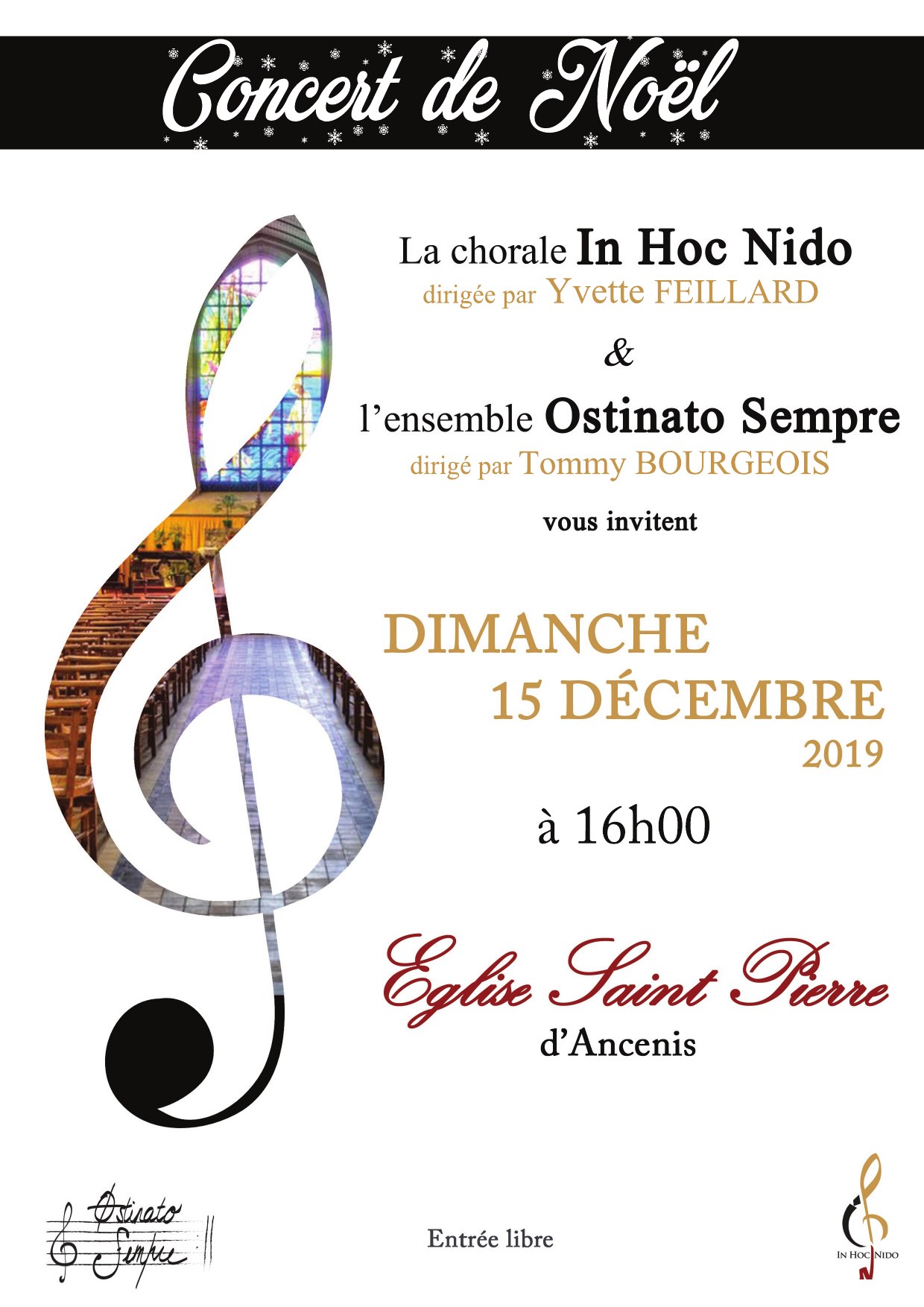 Affiche du concert du 15 décembre 2019, Ancenis